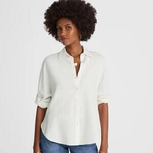 Madewell Women's White Button Down Shirt